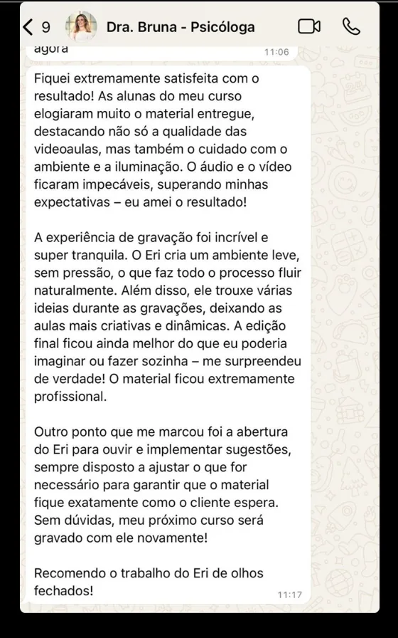 Depoimento da Bruna