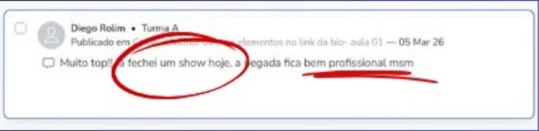 Diego: já fechei um show hoje