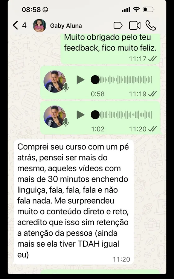 Depoimento da Gaby